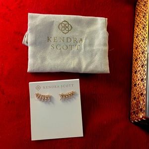 Kendra Scott Rose Gold Laurie crawler earrings